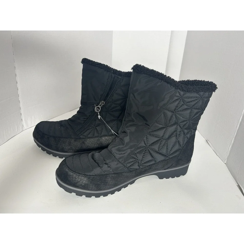 JBU By Jambu‎ Womens Free Bird Snow Boots Quilted Black Size 11